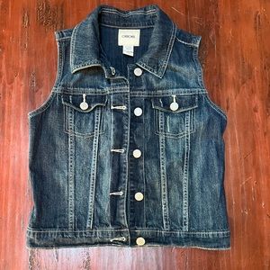 Cherokee Cropped Denim Vest XL